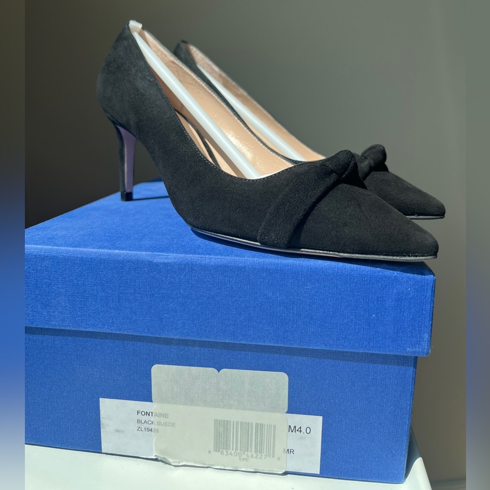 Stuart Weitzman Black Suede Heels size 4